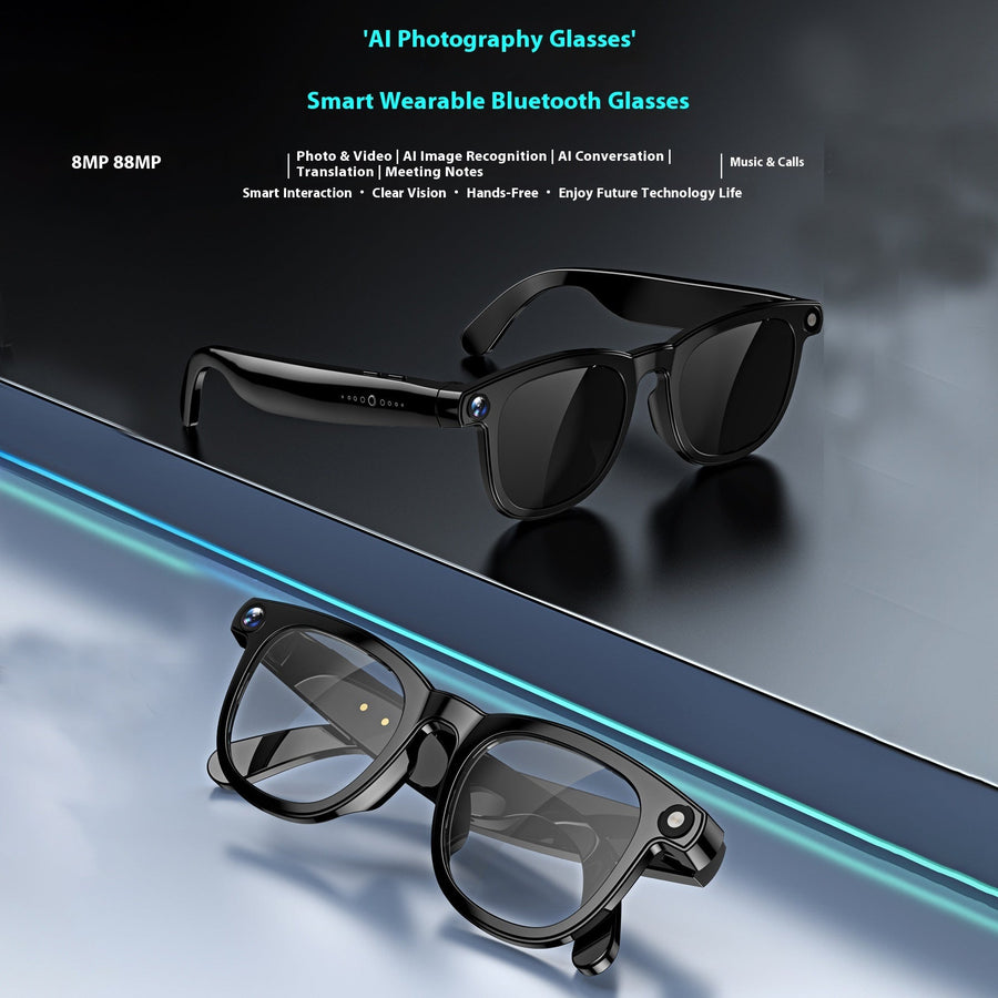 BuyTechno Vision AI Smart Glasses Calls. Music. AI Translation. Smart Wearable Style. - BuyTechno